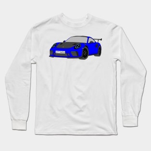 Porsche GT3 RS car selfmade blue Long Sleeve T-Shirt